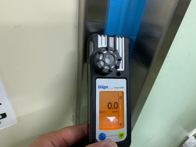 過酸化水素濃度測定 （手術室前室ホール0.0PPM）